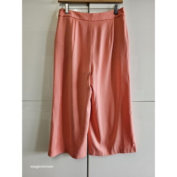 BNWT TED BAKER LONDON Colour By Numbers Rayon Crossover Culottes, Coral - Picture 6 of 14